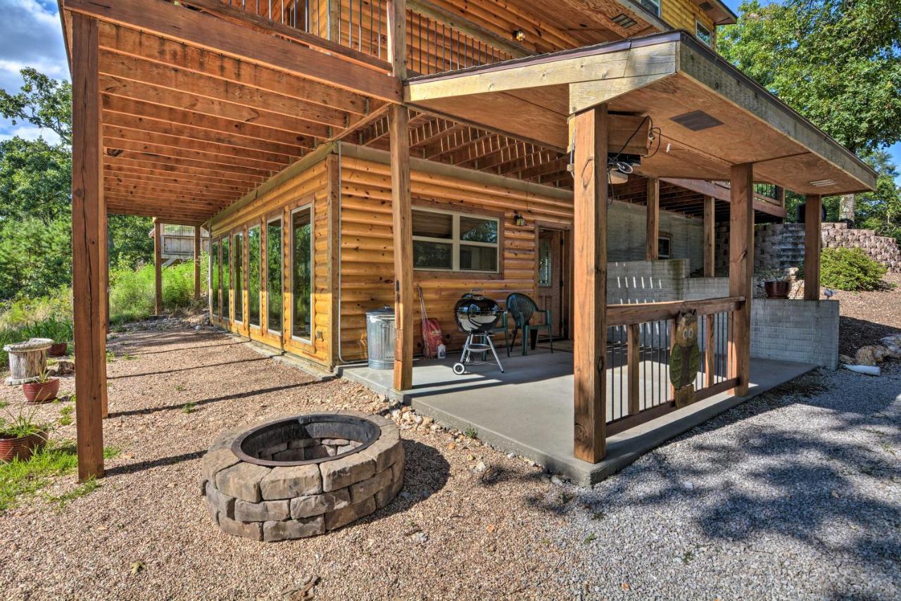 יוריקה ספרינגס Spacious Log Cabin With Fire Pit And Game Room! מראה חיצוני תמונה